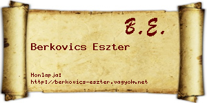 Berkovics Eszter névjegykártya
