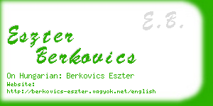 eszter berkovics business card